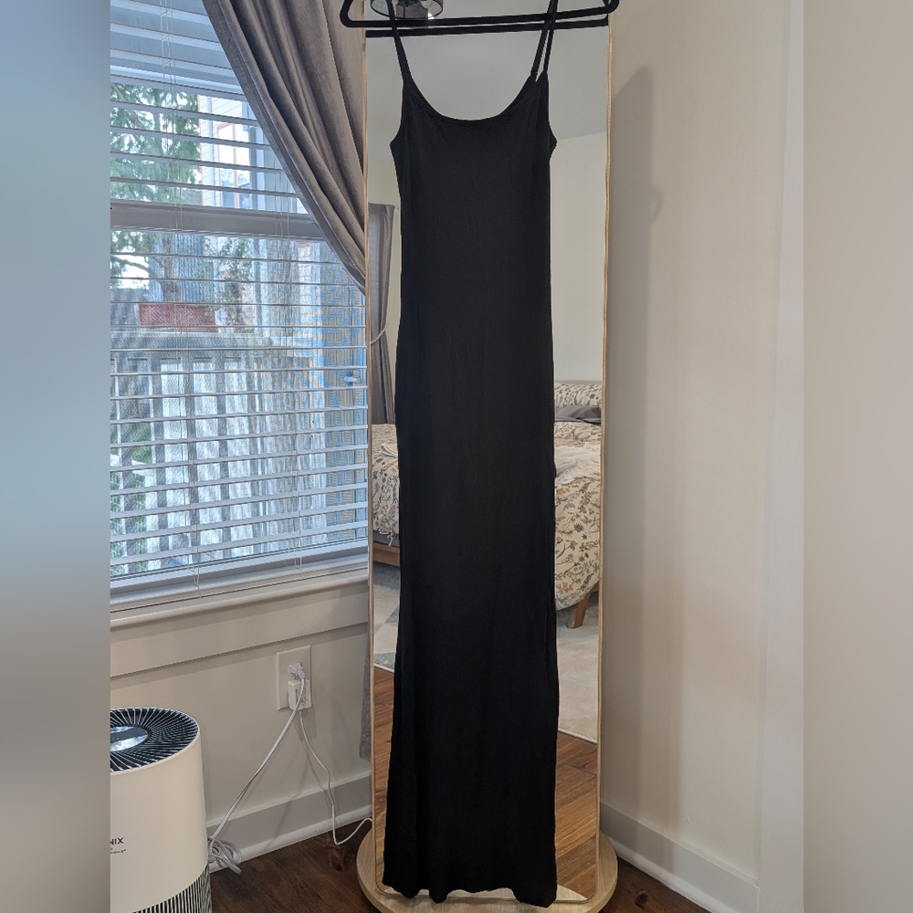 SKIMS Sleek Black Maxi Dress
